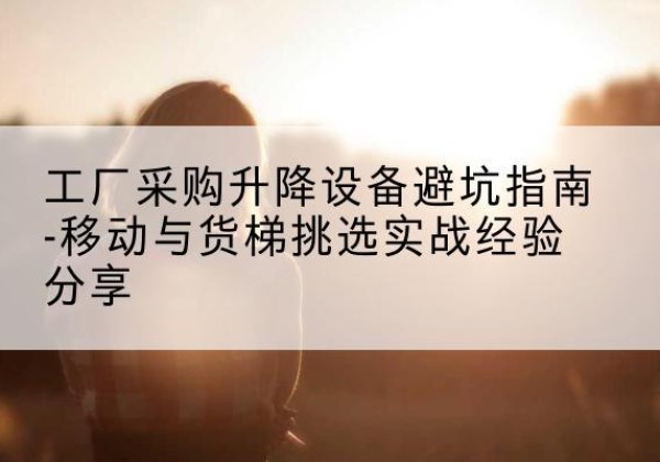 岱岳移动式升降机怎么选-工厂采购升降设备避坑指南-移动与货梯挑选实战经验分享