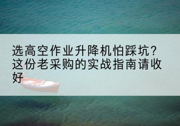 岱岳高空作业升降机厂家推荐-选高空作业升降机怕踩坑？这份老采购的实战指南请收好